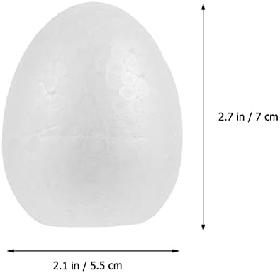 Wiamee 10pcs zanatske pjene jaje bijele prazne stiropora kuglice polistirene Modeliranje zanatalni