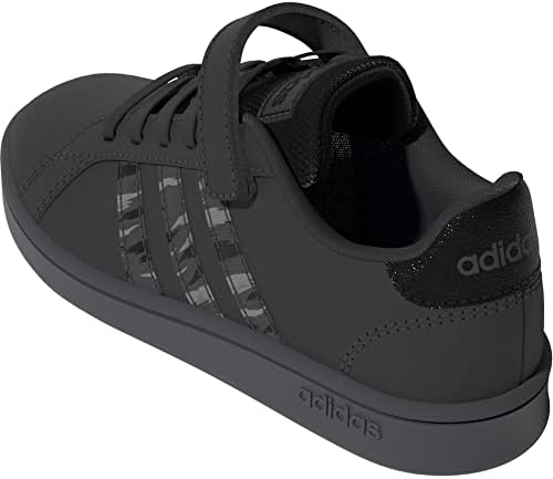 Adidas Grand Court Tenis cipela, ugljik / siva / crna, 13 američko unisex malo dijete