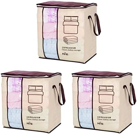 Alipis 3pcsbags quilt vid-do-do-do za skladištenje torba za igračke patentne garderobe za pohranu patentnih ormarića