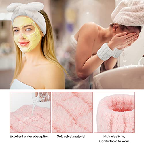Jaciya 6 paket Spa traka za glavu Makeup Skincare Headbands ručni ručnici za pranje lica luk
