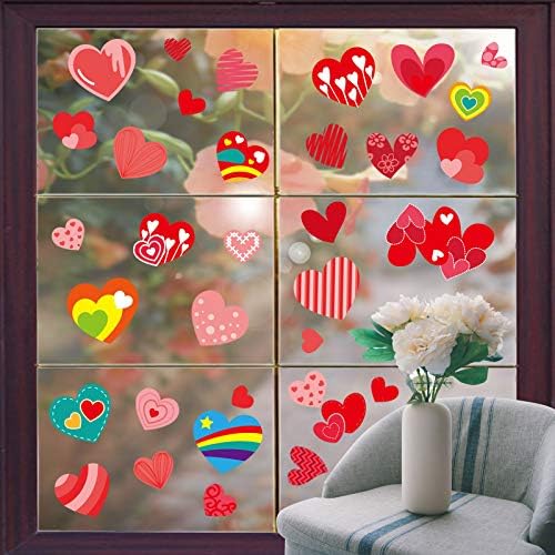 Ostavljanje soba Tabela dekoracije nelepljive naljepnice prozor dana 194kom / set Valentinova naljepnica