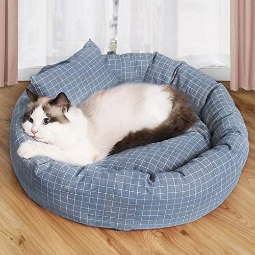 La La Pet® podloga za ležaljke za kućne ljubimce okrugla periva u mašini udobne Ultra meke osnove za cijelu sezonu krevet za mačke i pse