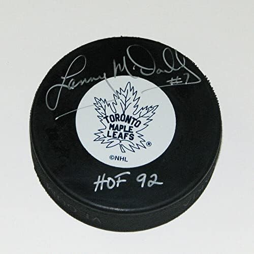 LANNY MCDONALD potpisao Toronto Maple Leafs Original Six Puck-Autogramed NHL Paks