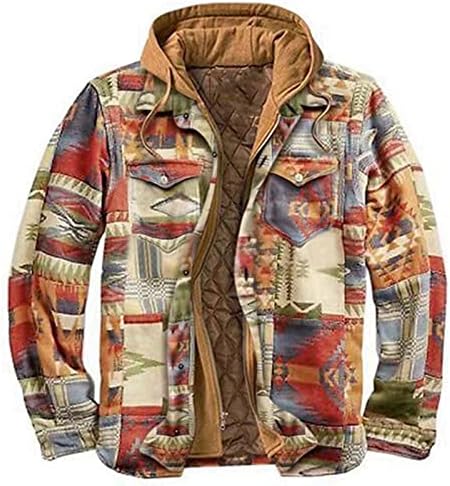 Muške jakne zimska Flannel Flannel majica s kapuljačom za muškarce Fleece obložena jakna za