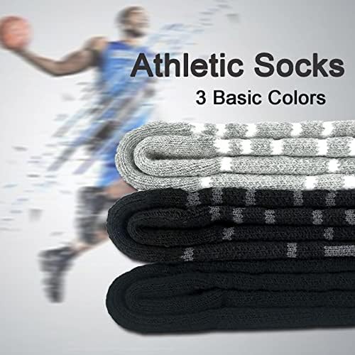 Muške Elite Košarka čarape, bijele jastuk sredinom teleta atletski sportski trčanje kompresije čarape za