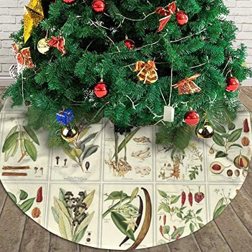 Lveshop Herb Botanička bocji božićna suknja 30 Luksuzni okrugli zatvoreni prostirki Rustikalni Xmas Tree Dekoracije