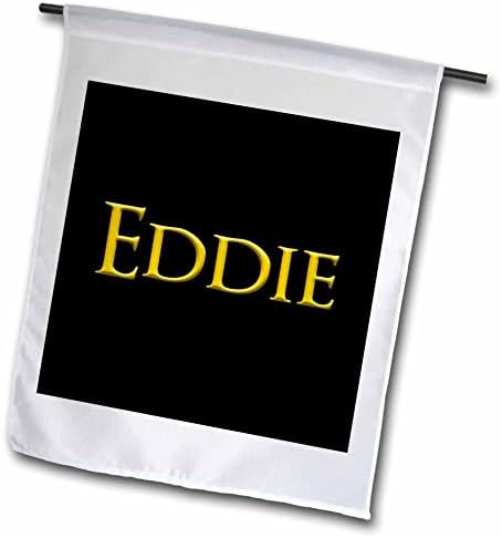 3drose Eddie cool ime za djevojčice u SAD-u. Poklon žute na crnom šarmu-zastave