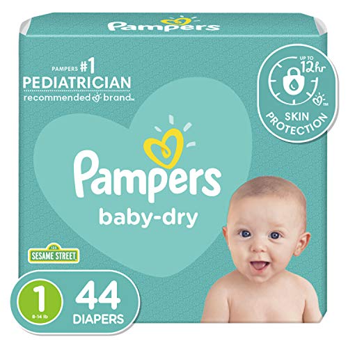 Pelene Veličine 1, 44 Count - Pampers Baby Dry Pelene Za Jednokratnu Upotrebu, Jumbo