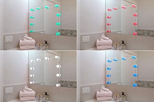Ogledalo za ispraznost LED svjetlo - zatamnjeno, 4 boje osvjetljenja, 5 nivoa svjetline, sijalice koje