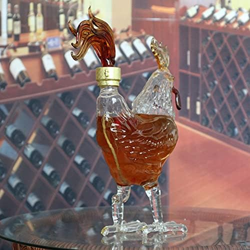 Animal Chicken Decanter, Home trpezarijski stol dekor, ukras ukras pokloni, ručno rađeno staklo, za Brandy Tequila