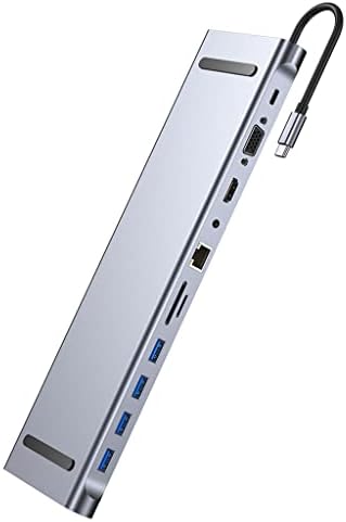 KXDFDC USB C priključak dvostrukog ekrana Dual ekran Adapter HUB, USB Tip C Laptop Priključna stanica