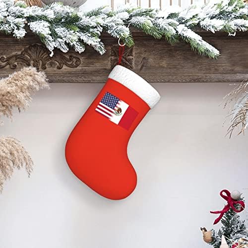 TZT AMERICAN FLAG ANDMEXICAN FLUG Božićne čarape, Xmas Holiday Party pokloni za ukrašavanje porodičnih kuća