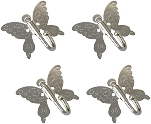 YYangz Butterfly Horking 4Set nehrđajući čelik Slatka leptir u obliku leptira, kuka za odjeću, kuka za kapu,