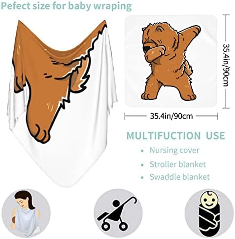 Yuyuy Chow Chow Dog Baby Blaket Newborn Switdle Cover Primanje pokrivača za kolica za dojenčad
