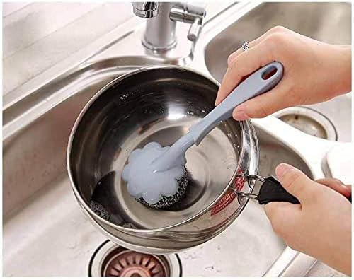 Lowfi s ručkom cvijetom šljive žice četkica za pranje posuđa za pranje posuđa za čišćenje četkica