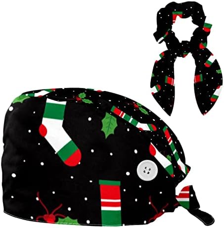 Sestre piling kape žene duga kosa, božinska zimska crnačka radna kapa s gumbom i lukom kosom