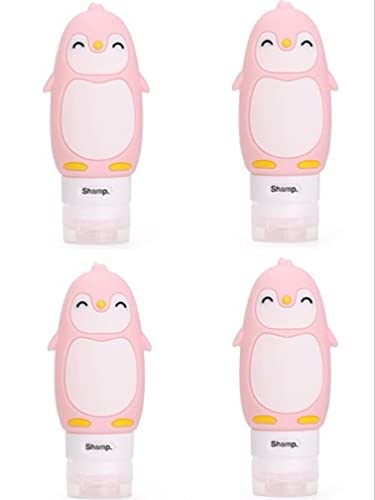 Qdepot Cute Penguin Travel boce Set, 3oz 4 Pakov putni kontejneri za šampon, balzam, tečnost, losion,