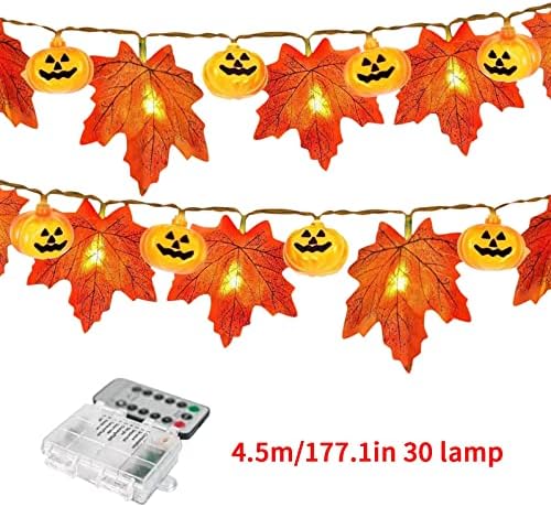 Dandergiving Halloween Battery Box LED javorovo light light night zatvoreni i vanjski ukrasni lagani