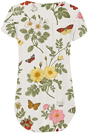 Tshirt za žene Loose Fit, 2023 Casual Dressy kratke rukave majice modni cvjetni Boho slatka Tees trendi