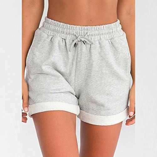 Ženske trčanje kratke hlače Yoga Sport Fitness Kratki pant Duks savijeni HEM Ljetni plažni kratke hlače sa