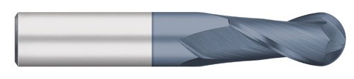 Titan TC11110 čvrsti karbidni krajnji mlin, redovna dužina, 2 FLAUTA, kuglasti nos, spirala od 30 stepeni,