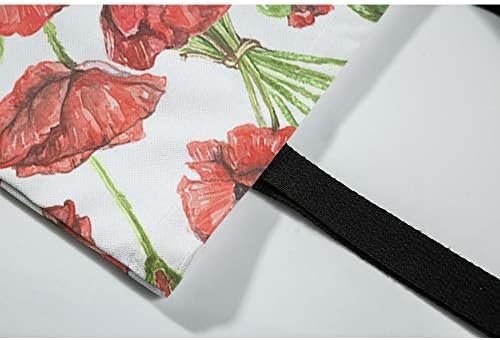 Moslion crvene torbe za cvijeće akvarel cvjetne latice pupoljci pohlepa list biljka lišće platno torba za višekratnu