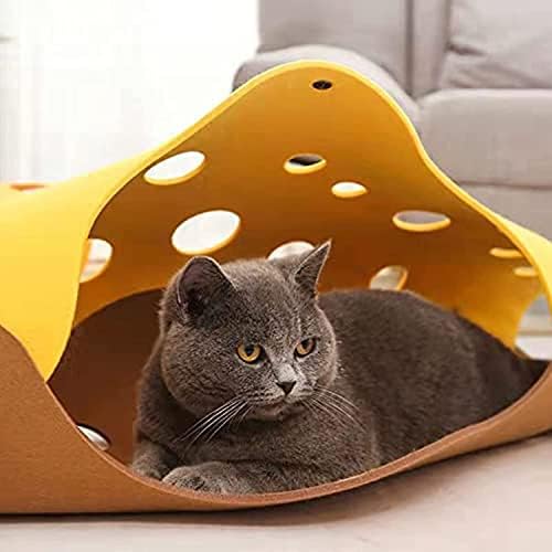 CAT TUNELI, sklopivi tunel za kućne ljubimce sa rupama, DIY mačke reproduciraju prostirku Cat Actitety Prostirnu igračku za interaktivne / vježvne tkanine slučajne kombinacije i beskonačno proširenje
