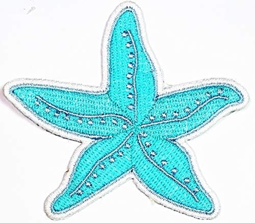 Umama Patch set od 3 slatka plava zvijezda plivanja oceana izvezena gvožđa na patch-a za patch morska naljepnica
