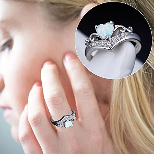 Ženski angažman prstenovi Jedinstvena ličnost Kreativna prstena u obliku srca moda cirkonija parovi prstenovi nakit pokloni vjenčani prstenovi