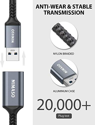 2 3,3ft + 6,6ft USB 3.0 produžni kabel, NIMASO USB A mužjak do ženskog produženog kabela izdržljiv