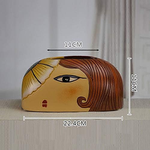 Držač pokriti kutijama tkiva, pravokutna kreativna keramika Kućni ljubimci za skladištenje salveta, jednostavan