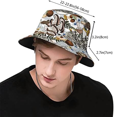Atthadassi gljive Ljeto kanta Hat Unisex Ispisano dvostrano vanjski šešir za sunčanje teen žene muškarci