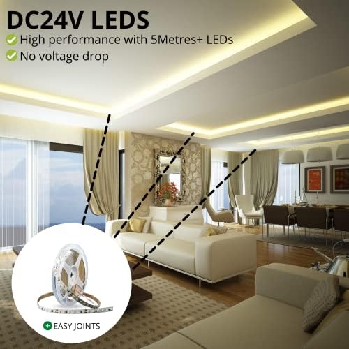 Nuova Njemačka Profesionalna LED LED svjetlo 24V DC 16.4ft Konop svjetlo SMD2835 Zatamnjeni, super