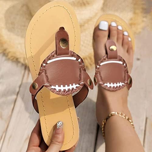 Flip Flops za žene, ženske ljetne modne bejzbol sandale ravne papuče otvorene cipele u udobnim cipelama casual