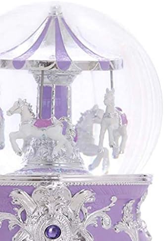 Lkyboa Moderna muzička kutija - Kristalna kuglična dekoracija, dječji karusel karusel glazbeni nakit,