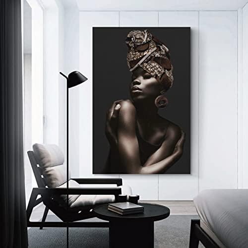 Retro Art Sažetak Crna Afrička gola žena slika na platnu Poster i print zidni umjetnički Poster Suitabl