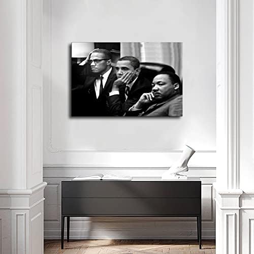 Barack Obama Martin Luther King Jr i Malcolm X zidni umjetnički Poster platno slikarstvo Print zidna