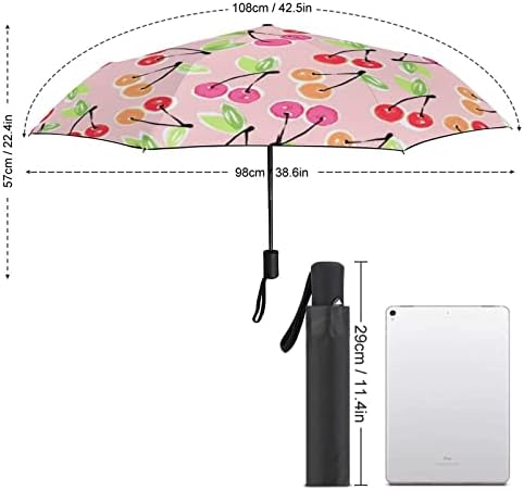 Slatka cherry 3 puta putovati kišobran protiv UV zračenja vjetrootporni suncobrani modni auto