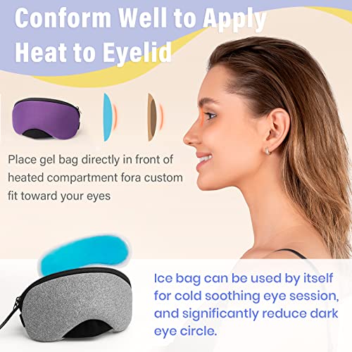 Flyugano grijana maska ​​za oči za suho oko, električna vruća i hladna USB maska ​​za oči Pripremite za paru