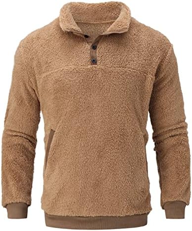 Muška džemperi i puloveri Polo sa džepovima dugmad Aztec zabava džemperi Zip up V-izrez pulover jaknu