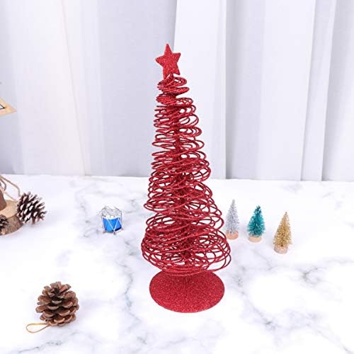 Božićna figurica željezo Božićno ukrašavanje mini sjaja božićno drvce sa zvijezdom Topper božićnim