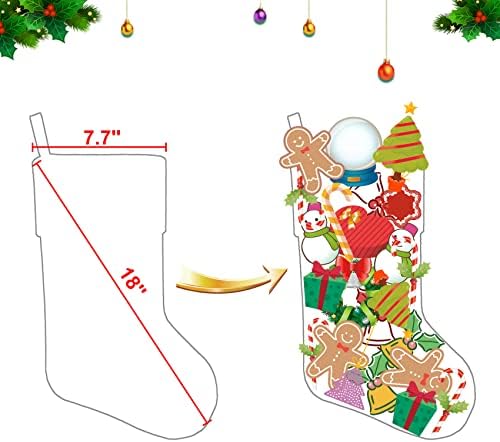 DearSun Set od 4 kom, 18 božićnih čarapa sa lijepim božićnim oraščićem dizajnira lanene čarape za odmor porodični
