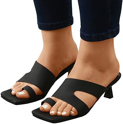 Sandale za žene Udobne dame Modni čvrsti u boji kože šuplje poklopci tanke ručne sandale visoke