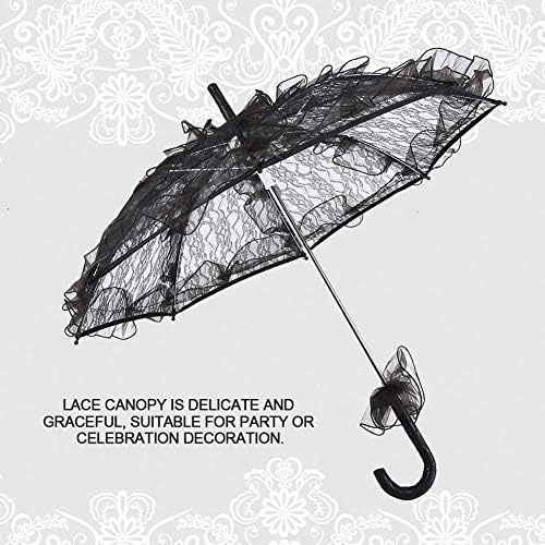 Valentinovo karneval Boquite Parasol, čipkani kišobran, crna boja čipke čipke suncobrana Ples psovke Photographyp