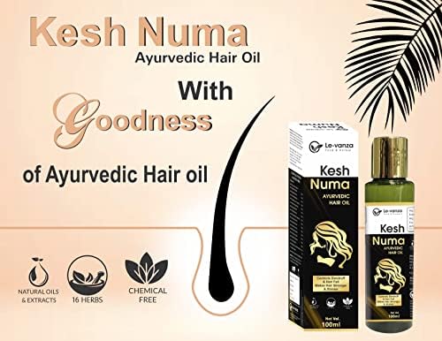 Levanza Hrana & amp; Herbals Kesh Numa Ayurvedsko ulje protiv pada kose, Amla, Shikakai, Bhringraj