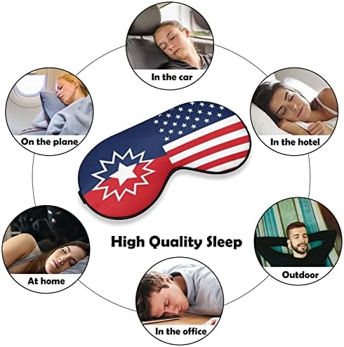 Juneteesta američka zastava za spavanje maska ​​za oči meko smiješna hladovina za oči za spavanje