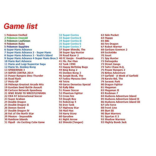 369 u 1 Kartridž kartici, Super Combo Classic gameboy kolekcija, 32-bitna Retro Video igra, 【engleska verzija】,