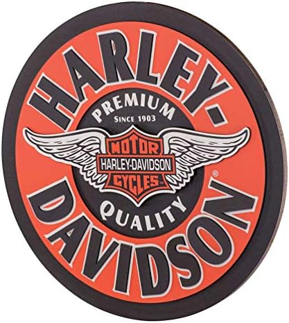 Harley-Davidson Winged Bar & štit Dimensional Pub znak, narandžasta HDL-15320