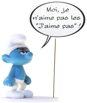 PLASTOY Kolekcionarska figurica The Smurf J'aime Pas! 00143