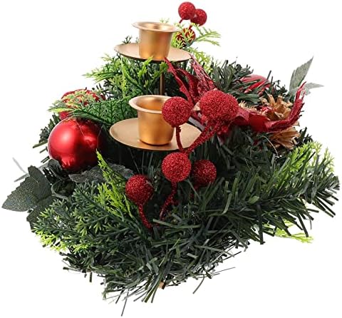 3kom home Elements vijenci Tealight Berry vijenac: Art blagovaona grane poklon držač kamin Holly prstenovi umjetni Božić Advent držači Centar svijećnjak vijenac
